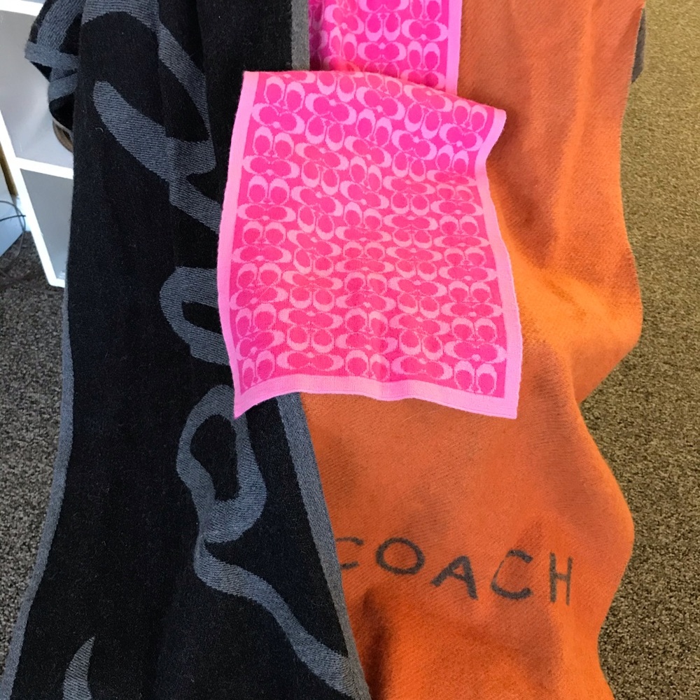 Coach 100% wool scarf bundle.
